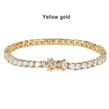 Moissanite 2mm Tennis Bracelet Sterling Silver White - Tophatter Daily Deals