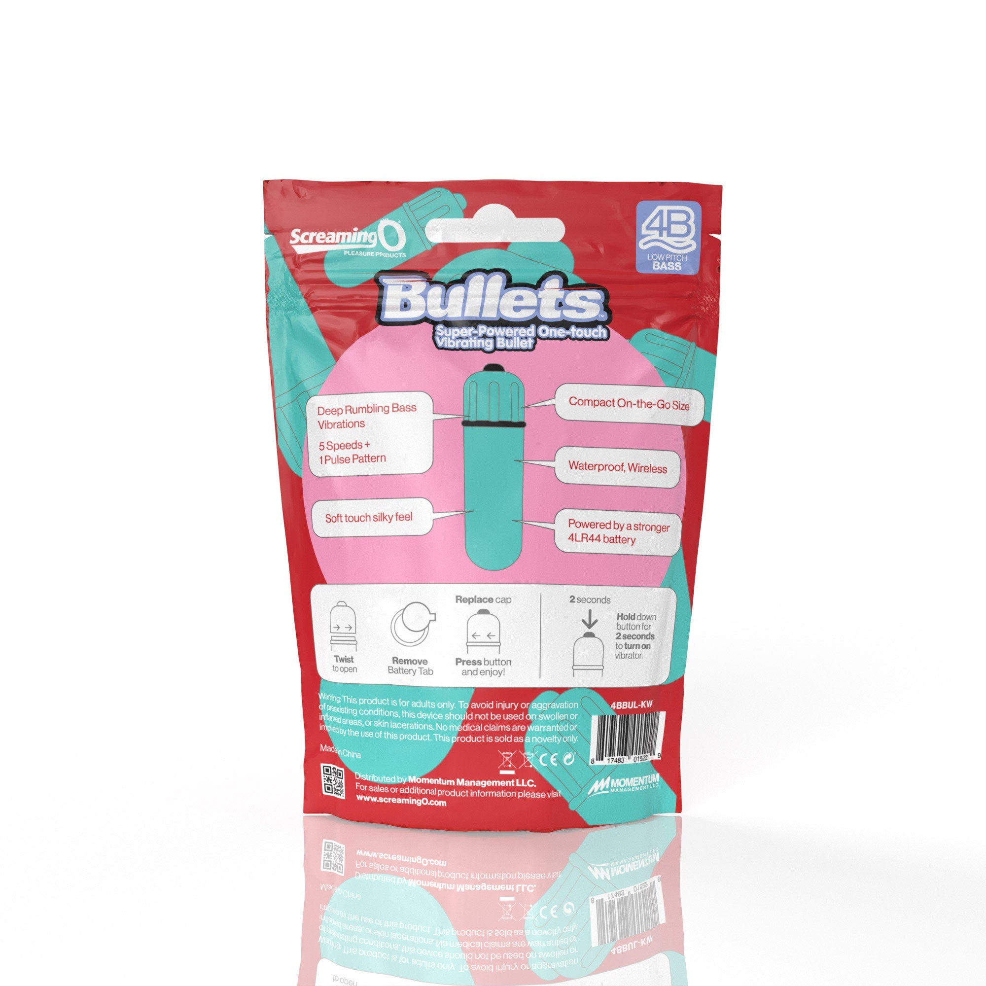 Bullets 4B Low Pitch Bass (Kiwi) > Vibrators > Mini Vibrators - Tophatter Daily Deals