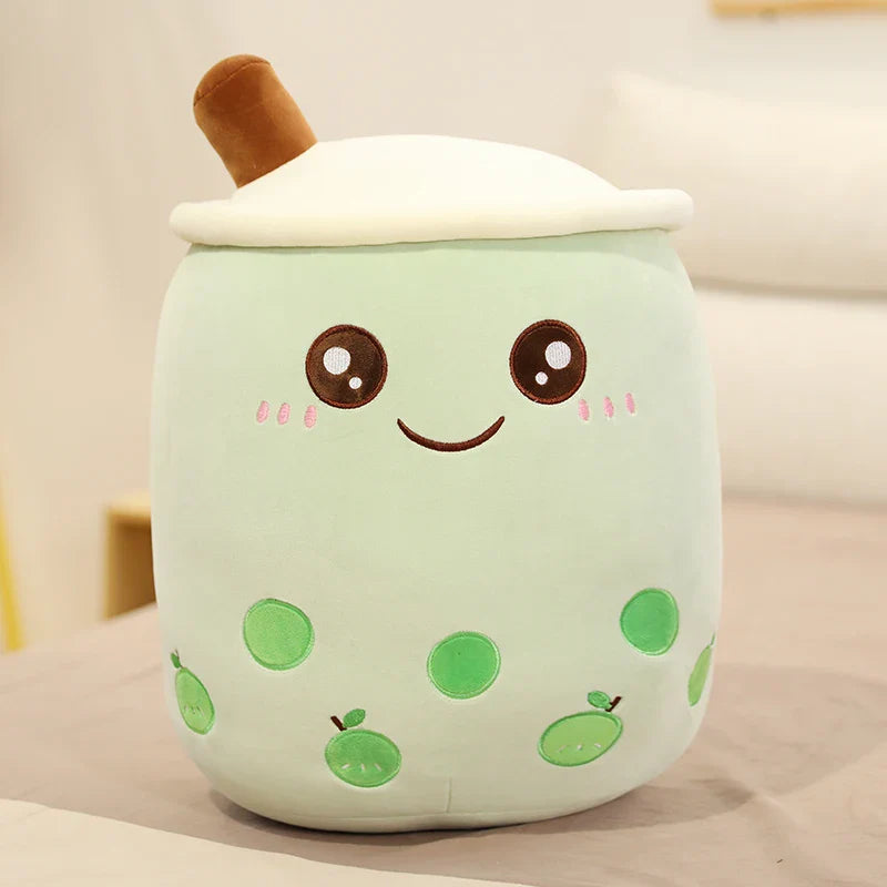 Bubble Tea Boba Milk Tea Drink Plushie Apple Food - Tophatter Daily Deals
