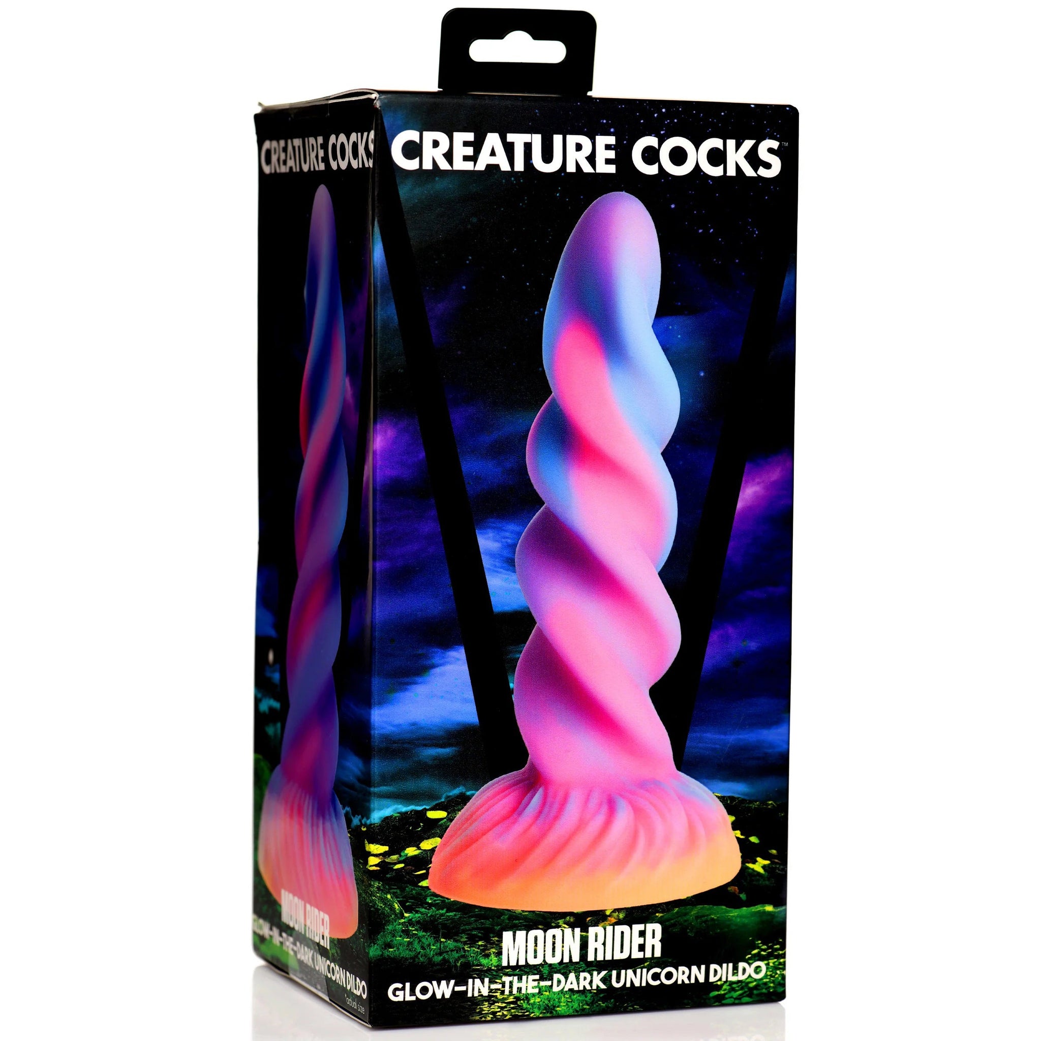 Moon Rider Glow in the Dark Unicorn (Colorful Sunburst) – Vibrant Glow Dildo 7 Inches > Dildos > Fantasy - Tophatter Daily Deals