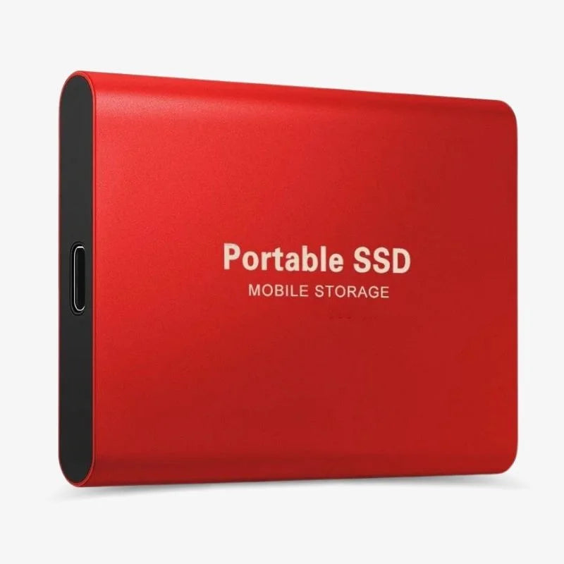 External SSD Portable USB 3.1 Ultra Fast Backup Drive Red - Tophatter Daily Deals
