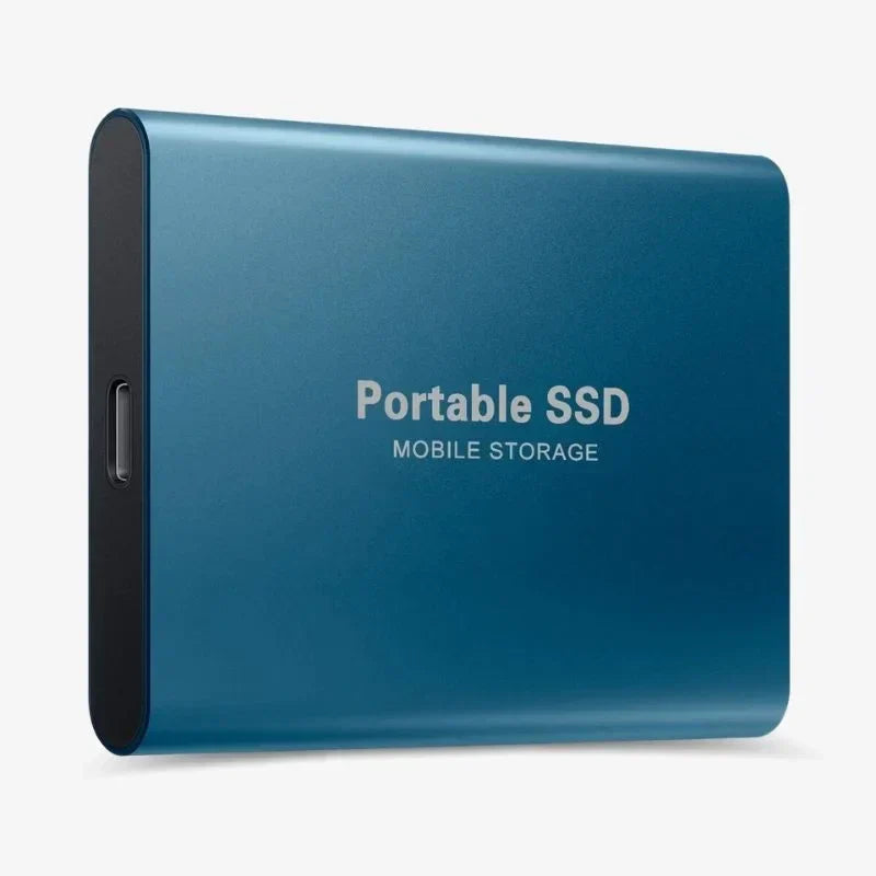 External SSD Portable USB 3.1 Ultra Fast Backup Drive Blue - Tophatter Daily Deals