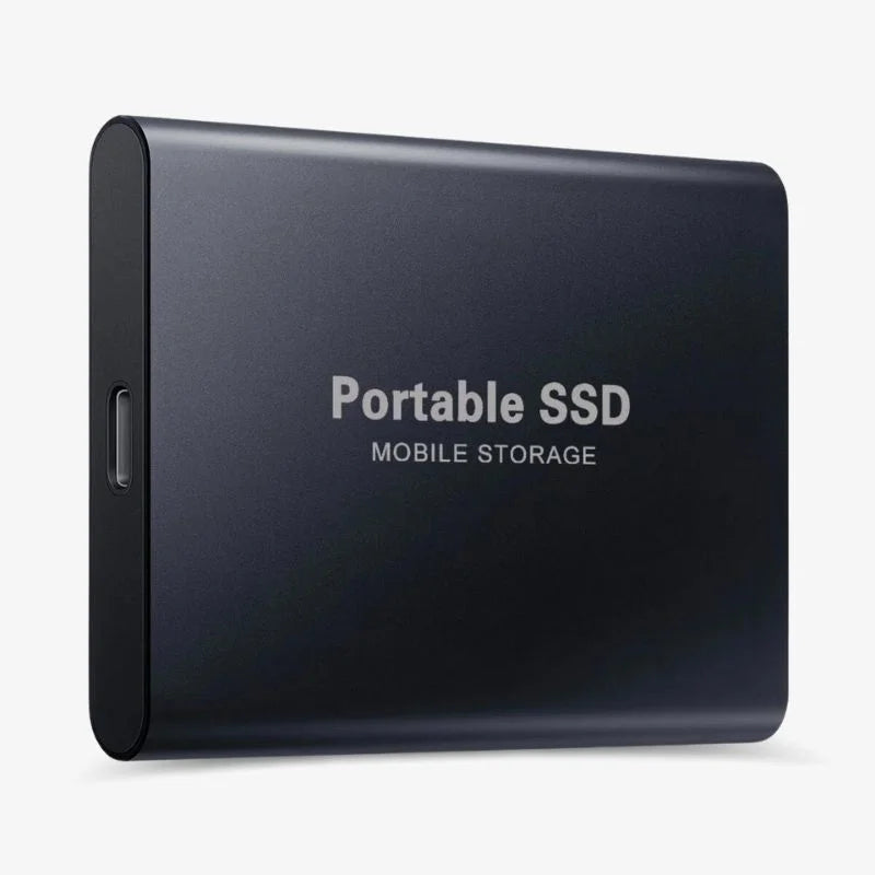 External SSD Portable USB 3.1 Ultra Fast Backup Drive Black - Tophatter Daily Deals