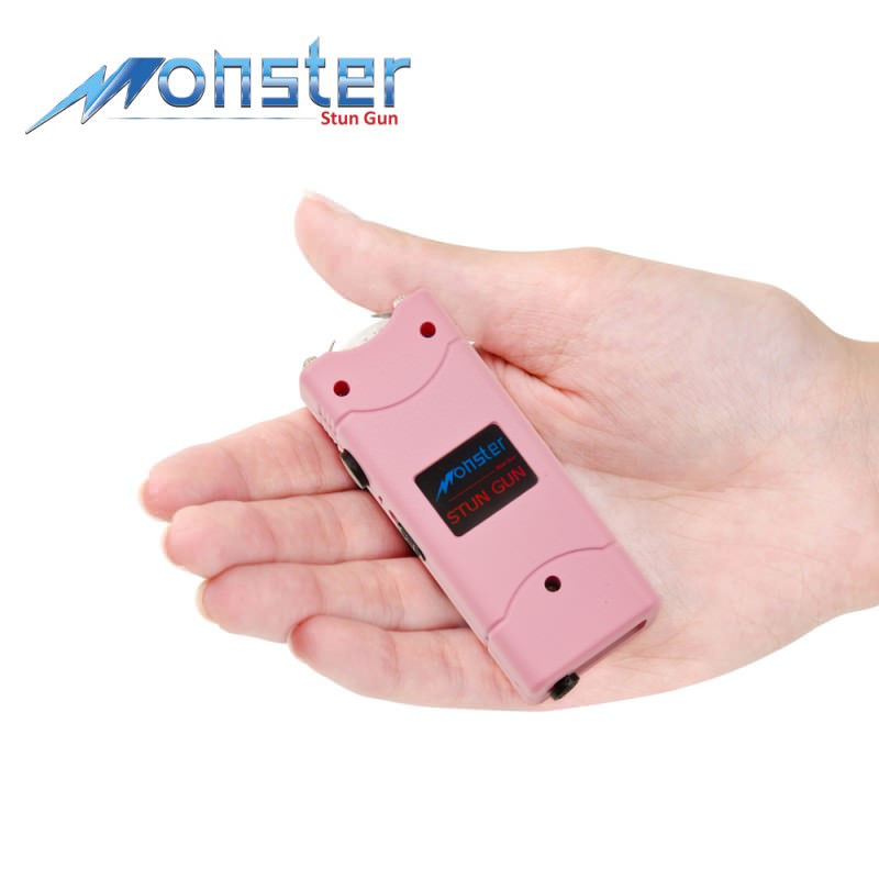 8,000,000 Rechargeable Ultra Mini Stun Gun With LED Light Pink Collectible Weapons - Tophatter Daily Deals