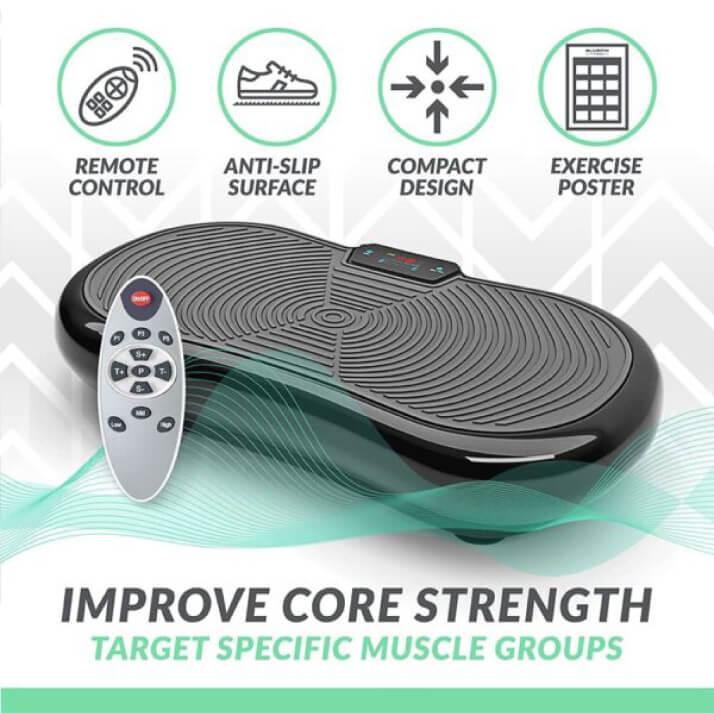 Ultra Slim Vibration Plate - Vibration Machine Platform Body Shaper Exercise FitnessTrainer Plate Exercise & Fitness - Tophatter Daily Deals