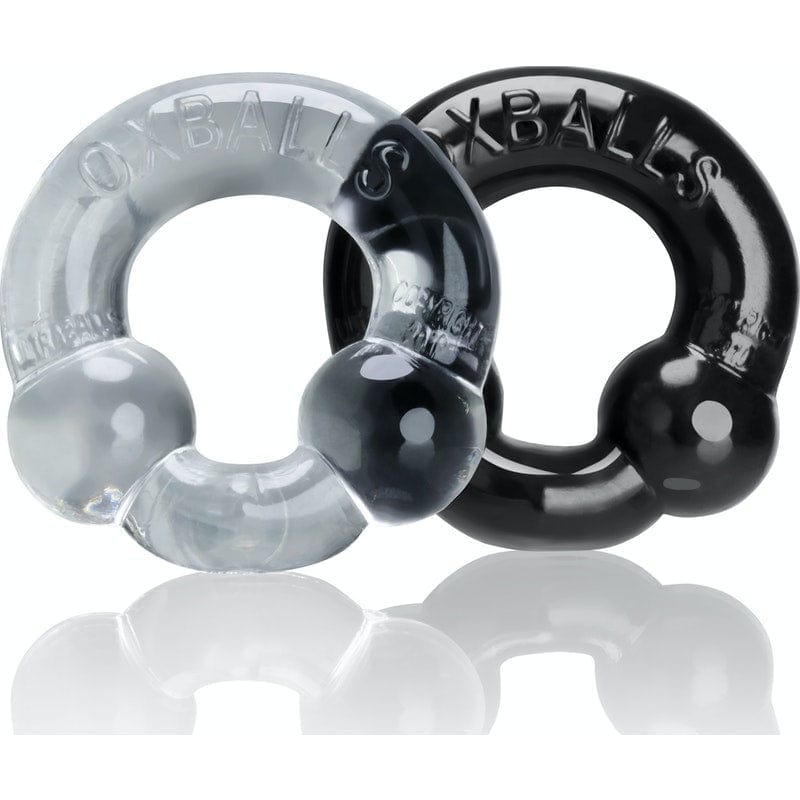 Ultraballs 2 Pack Cockring Black and Clear > Cock Ring > Sets - Tophatter Daily Deals