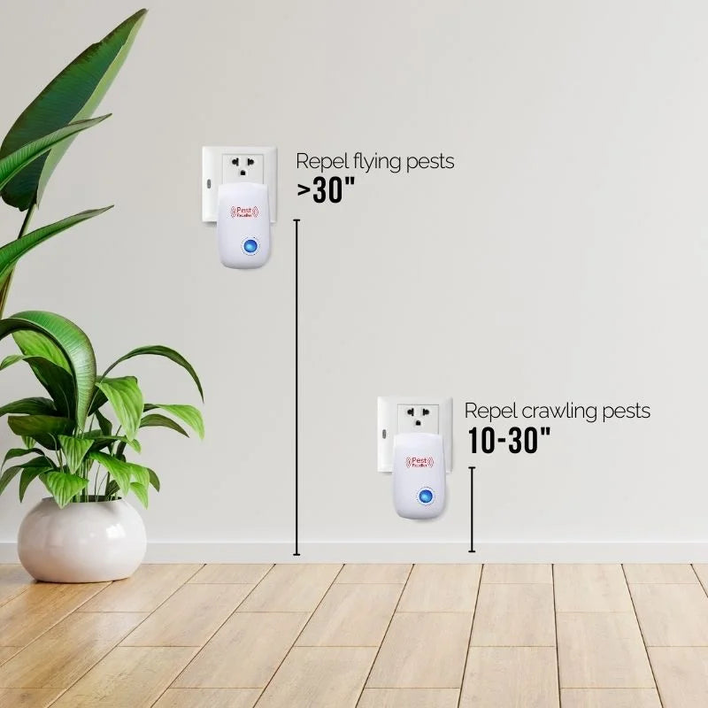 Ultrasonic Fly Repeller Silent Indoor Pest Control Safe - Tophatter Daily Deals