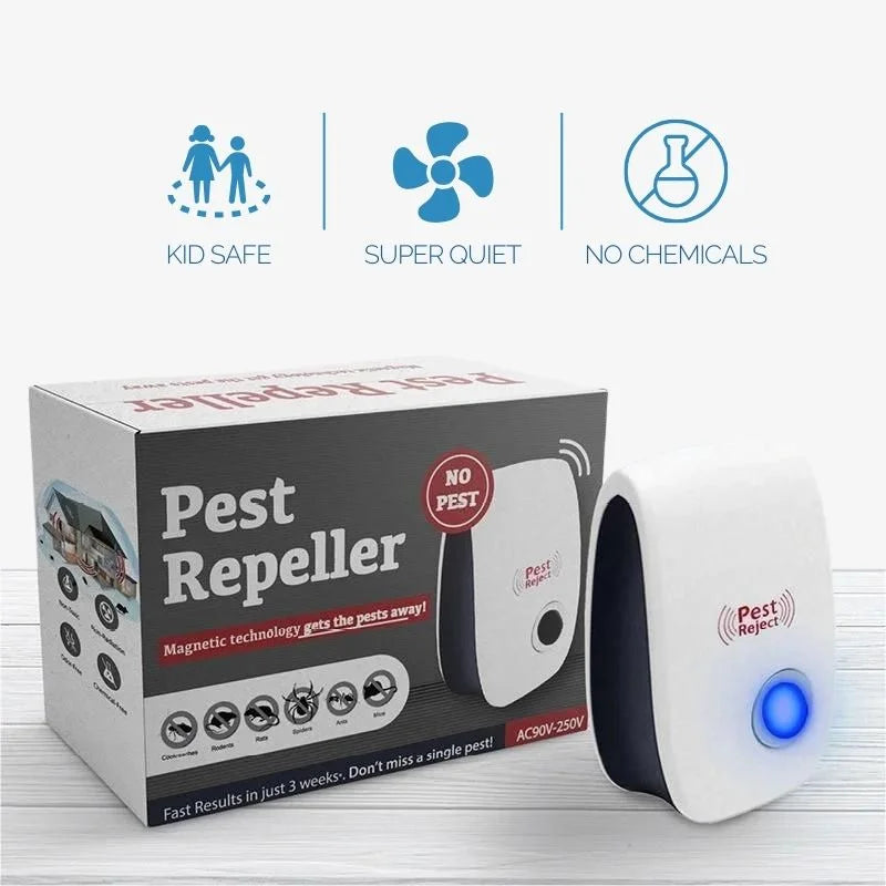 Ultrasonic Gnat Repeller Indoor Pest Control Silent - Tophatter Daily Deals