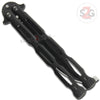 Chainlink Butterfly Knife w/ Cutouts Balisong - Black Knife-Balisong - Tophatter Daily Deals