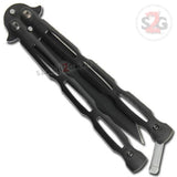 Chainlink Butterfly Knife w/ Cutouts Balisong - Silver Knife-Balisong - Tophatter Daily Deals