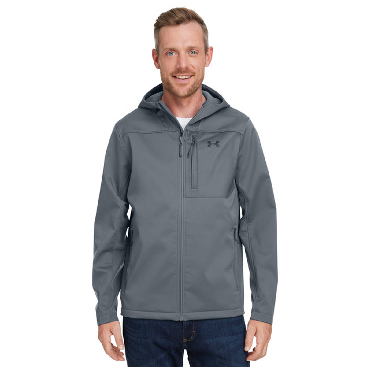 Under Armour Men's CGI Shield 2.0 Hooded Jacket Pitch Grey Jackets - Tophatter Daily Deals