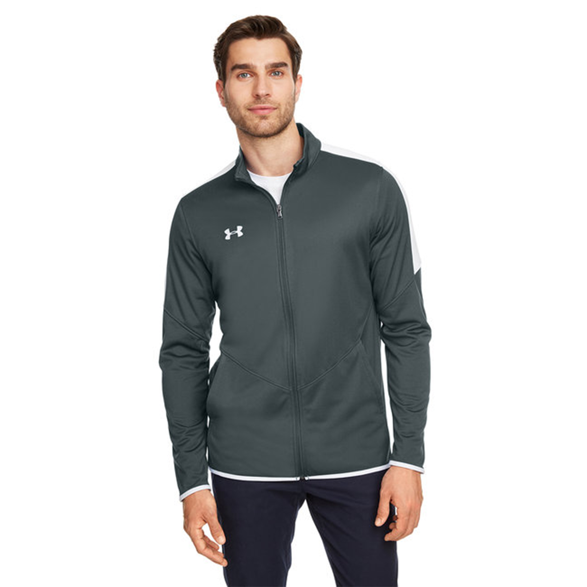 Under Armour Men's Rival Knit Jacket Stealth Grey Jackets - Tophatter Daily Deals