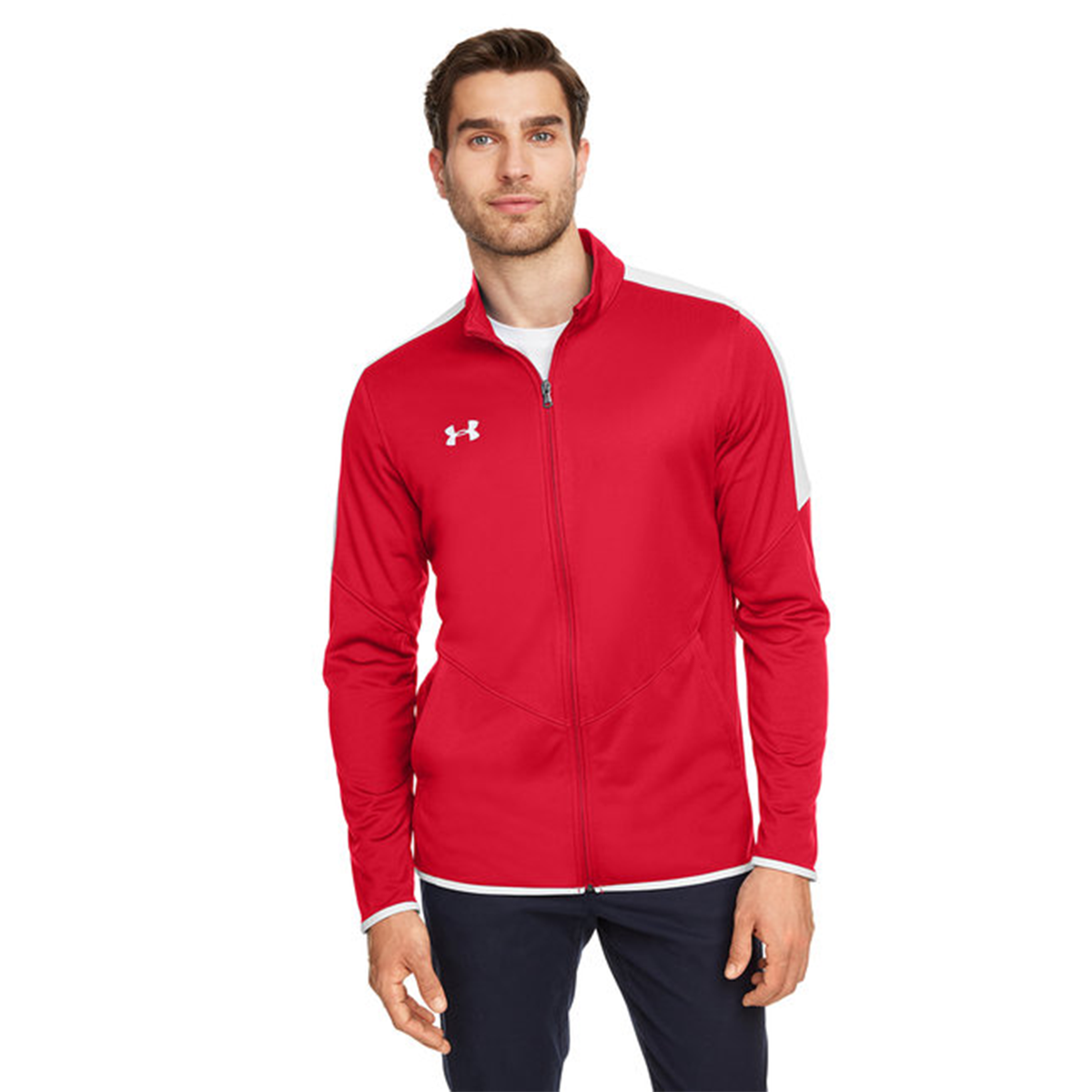 Under Armour Men's Rival Knit Jacket Red Jackets - Tophatter Daily Deals