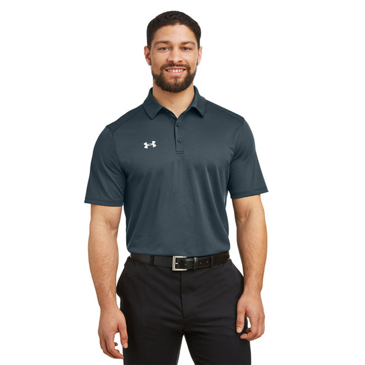 Under Armour Men's Tech Polo Stealth Grey White Polos - Tophatter Daily Deals