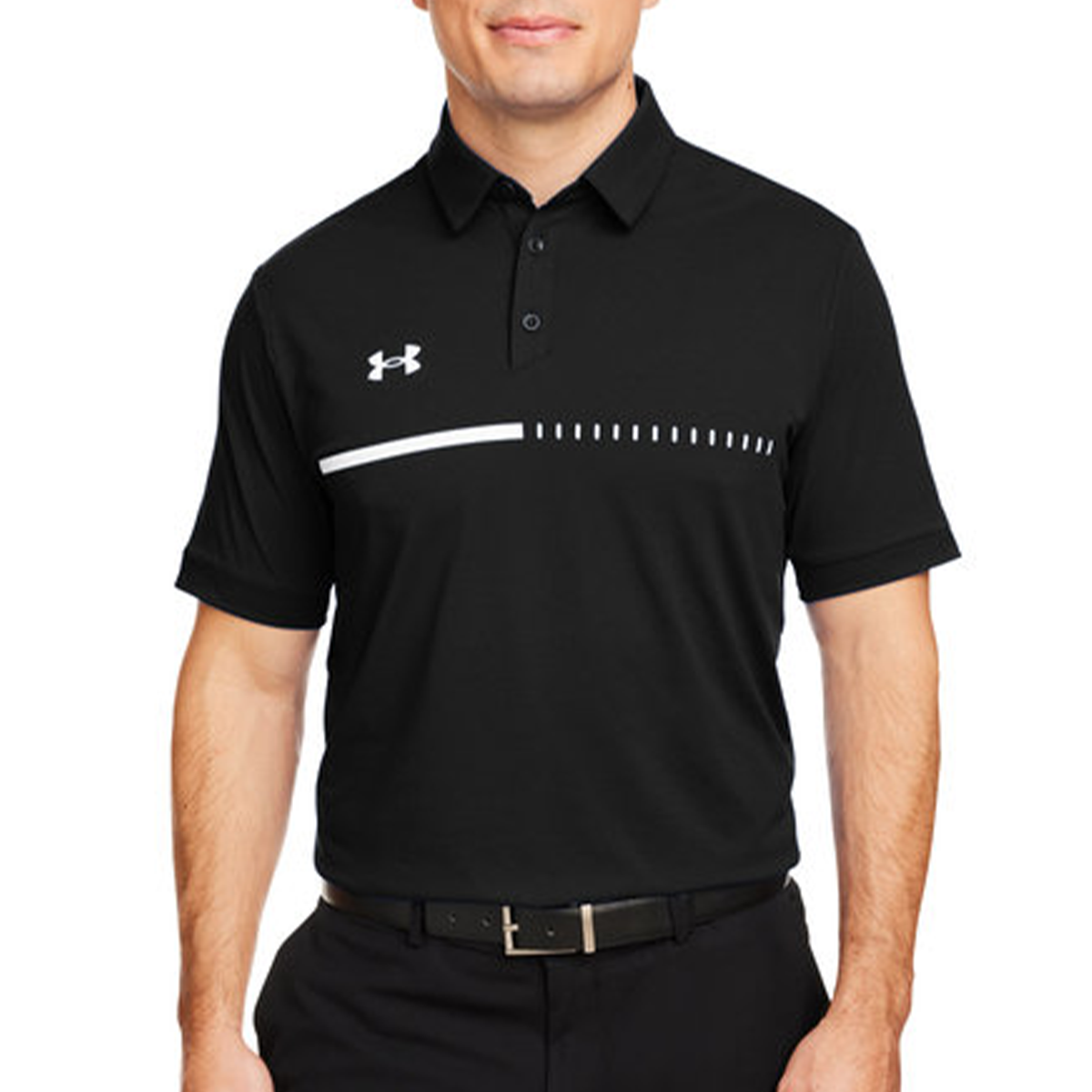 Under Armour Men's Title Polo Black White Polos - Tophatter Daily Deals