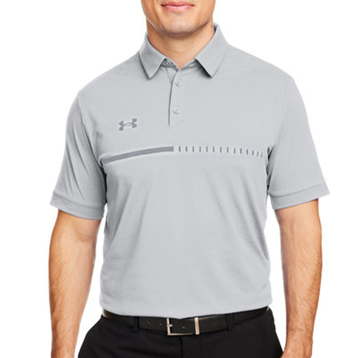 Under Armour Men's Title Polo Halo Grey Steel Polos - Tophatter Daily Deals
