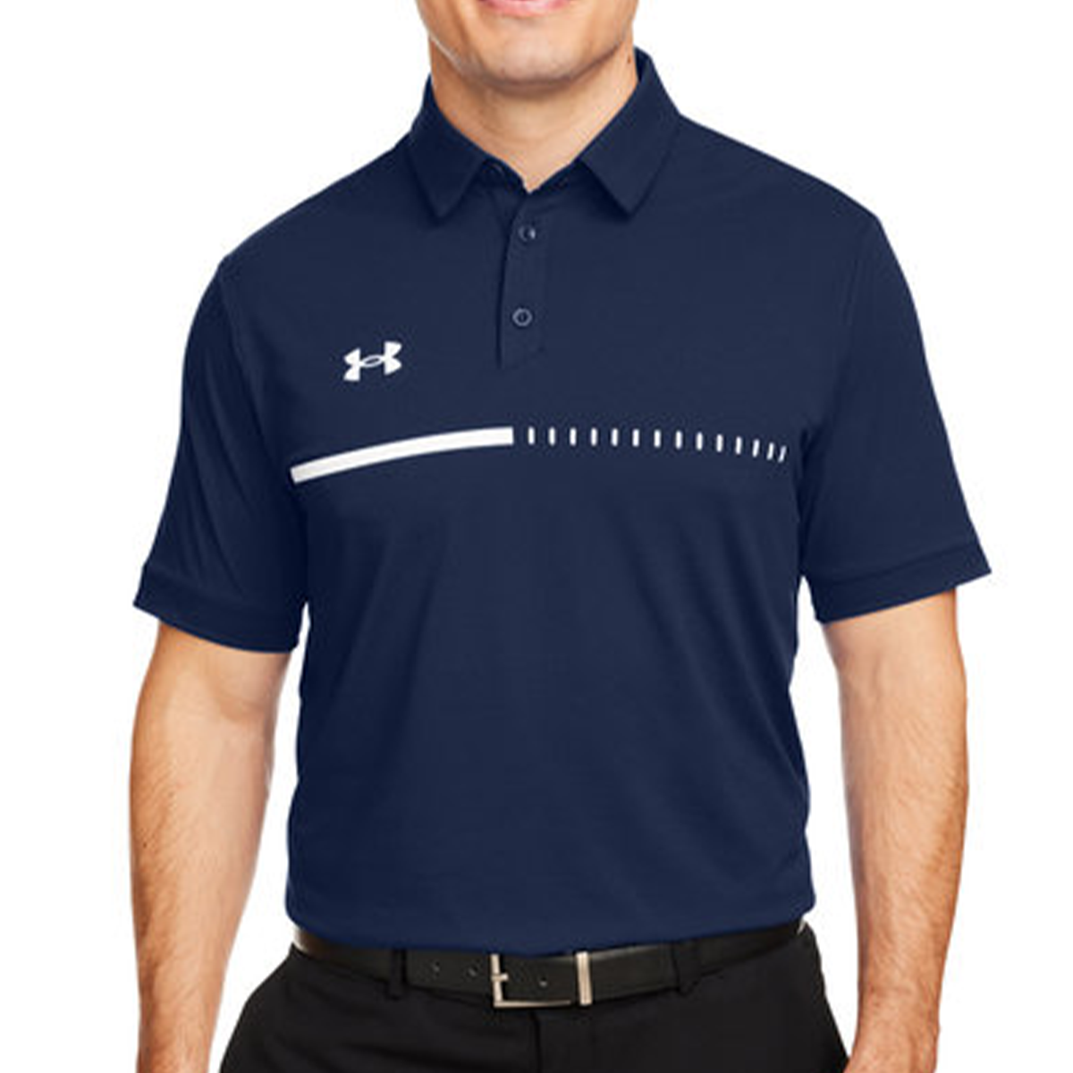 Under Armour Men's Title Polo Medium Navy White Polos - Tophatter Daily Deals