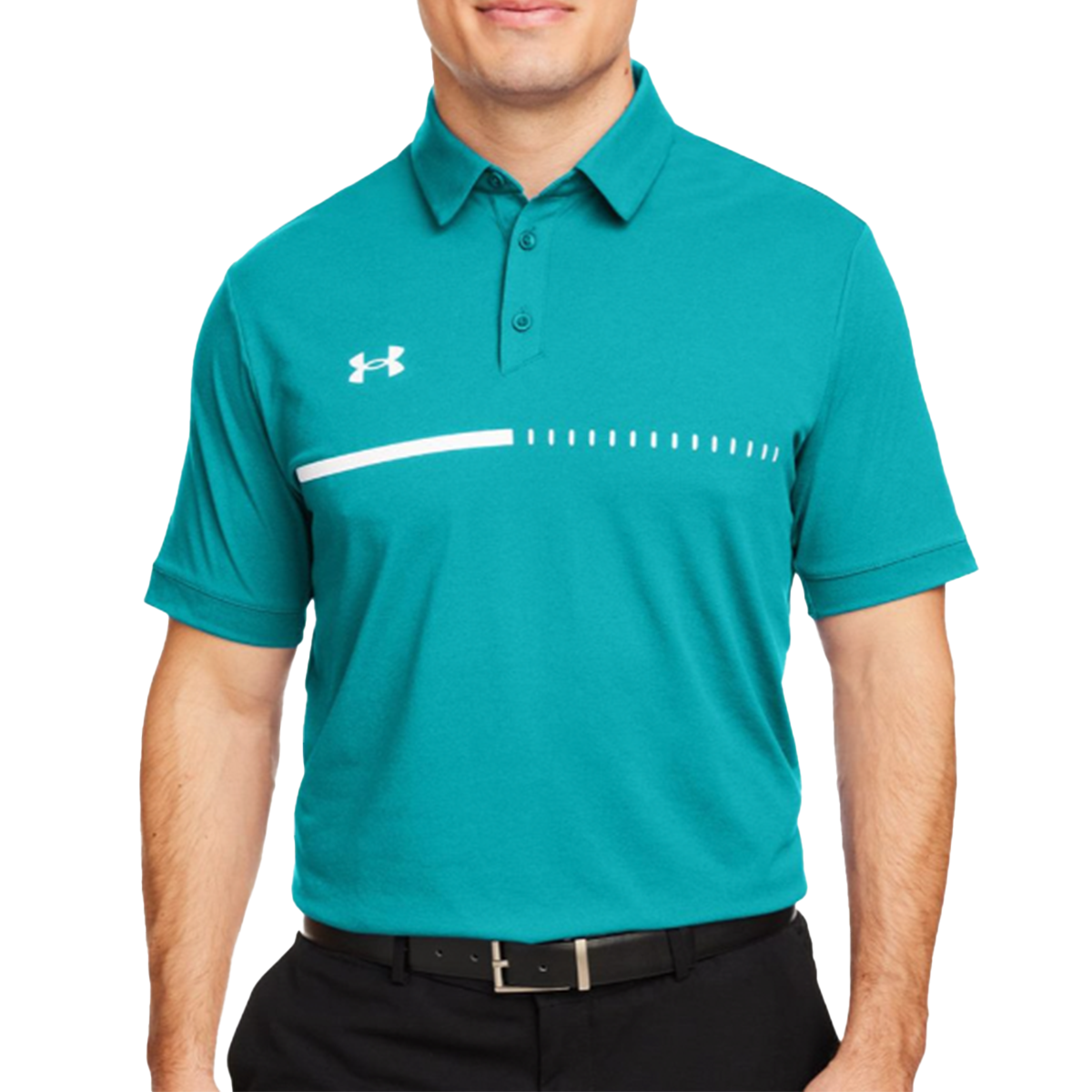 Under Armour Men's Title Polo Coastal Teal White Polos - Tophatter Daily Deals