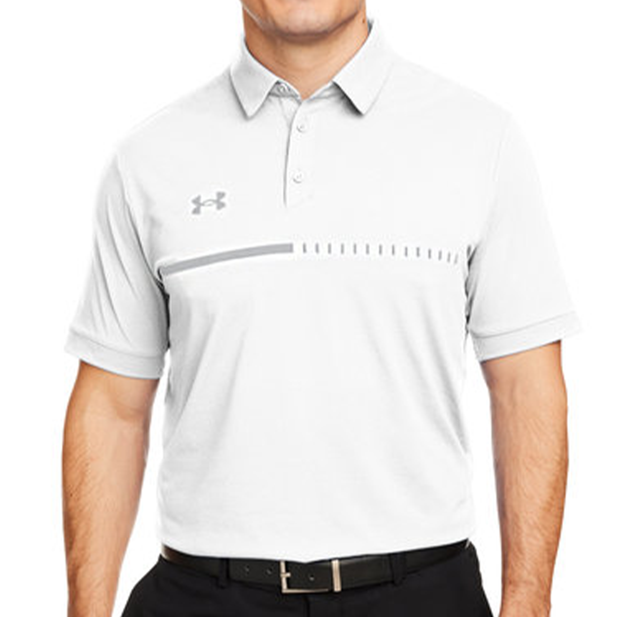 Under Armour Men's Title Polo White Medium Grey Polos - Tophatter Daily Deals
