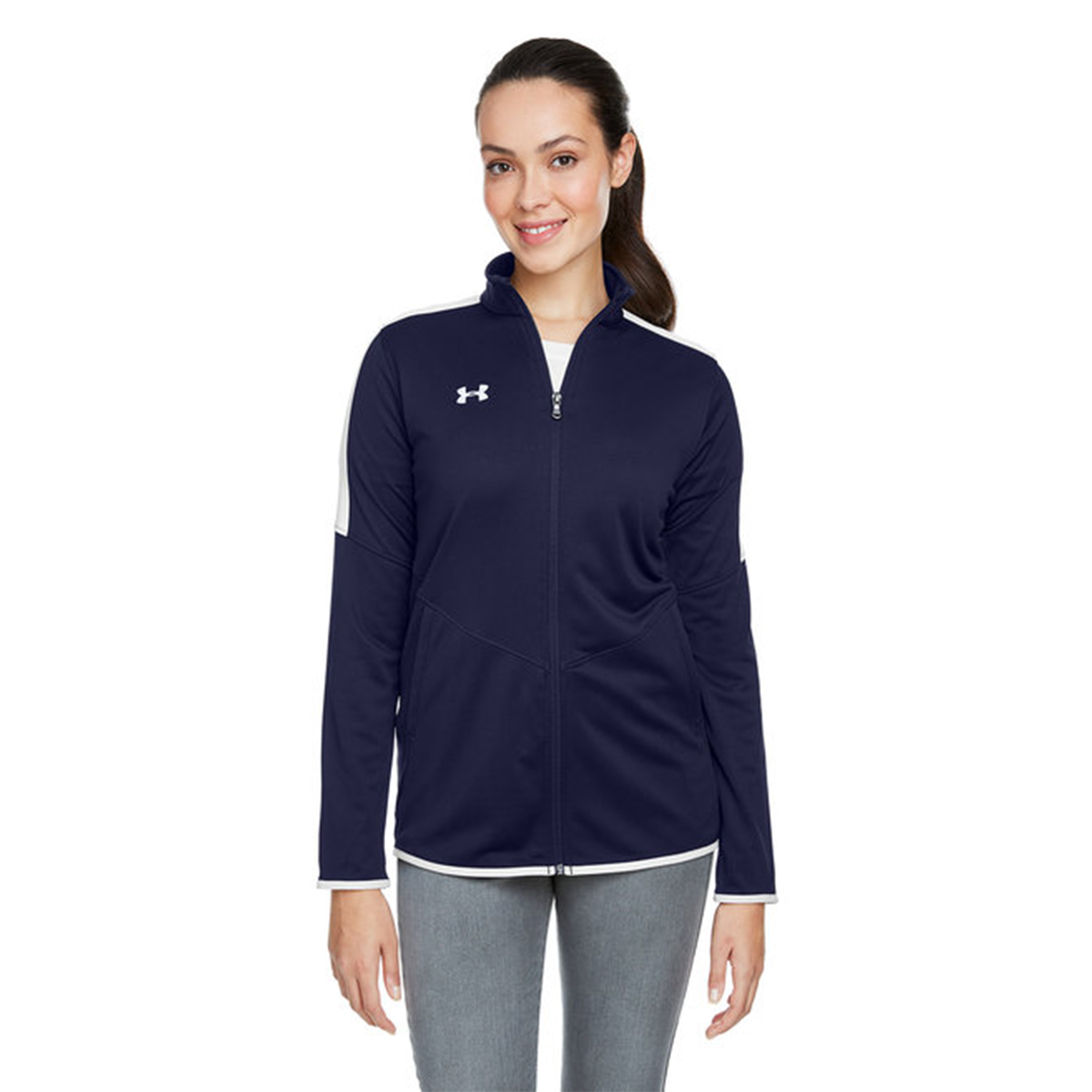 Under Armour Women's Rival Knit Jacket Midnight Navy Jackets - Tophatter Daily Deals