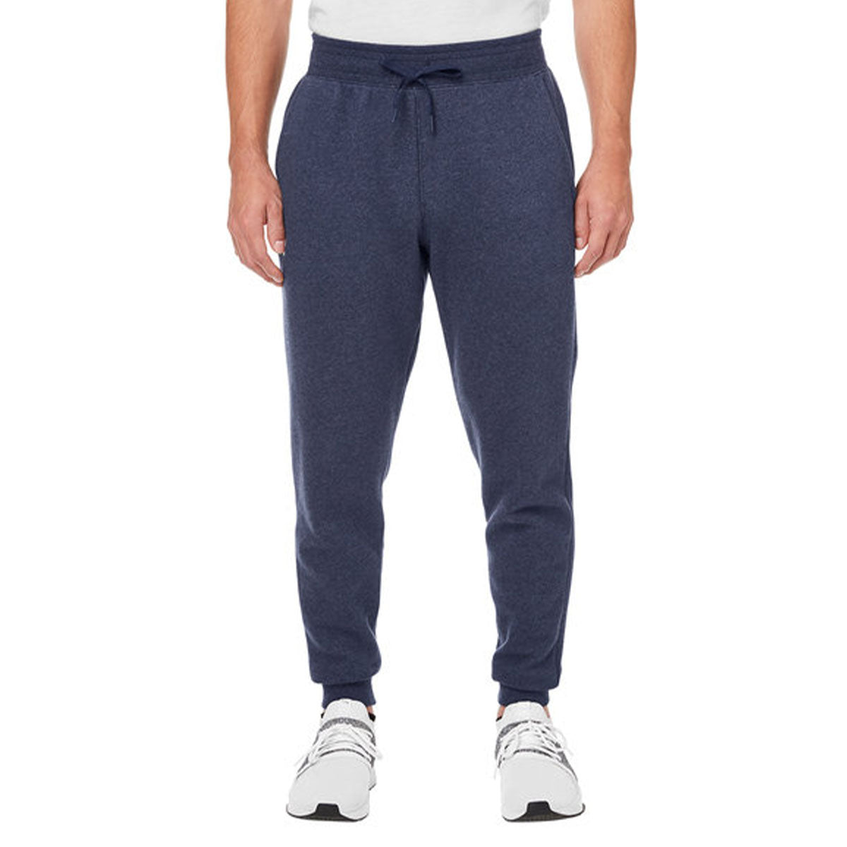 Under Armour Men's Hustle Fleece Joggers Medium Navy White Joggers - Tophatter Daily Deals
