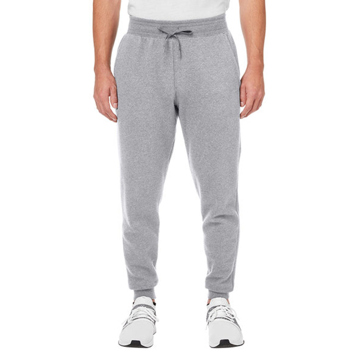 Under Armour Men's Hustle Fleece Joggers True Grey Heather White Joggers - Tophatter Daily Deals