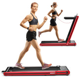 Under Desk Treadmill UK - 2-in-1 Folding Walking Treadmill With Dual Led Display Exercise & Fitness - Tophatter Daily Deals