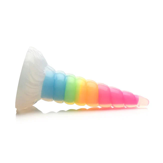 Uni-Glow Rainbow Glow In The Dark 7.9 Inch Dildo - Tophatter Daily Deals