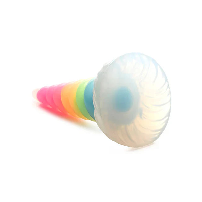 Uni-Glow Rainbow Glow In The Dark 7.9 Inch Dildo - Tophatter Daily Deals