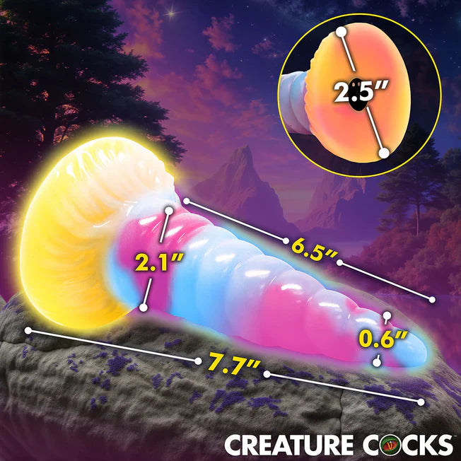 Glow In The Dark Vibrating Unicorn Dildo - Tophatter Daily Deals