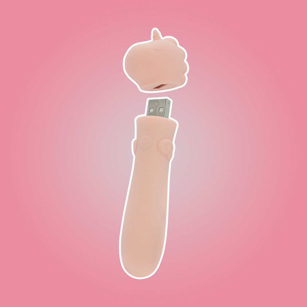 Unihorn Heart Throb (Pink) – Compact USB Rechargeable Bullet Vibrator with 10 Speeds > Sex Toys For Ladies > Clitoral Vibrators and Stimulators - Tophatter Daily Deals