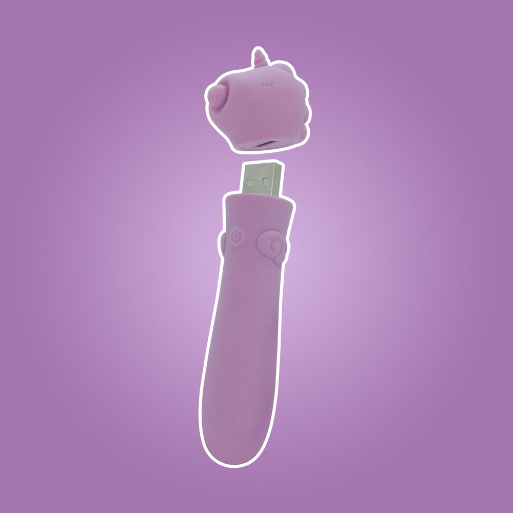 Unihorn Karma Lilac – USB Rechargeable Silicone Bullet Vibrator with 10 Speeds > Vibrators > Ladies > Clitoral Vibrators and Stimulators - Tophatter Daily Deals