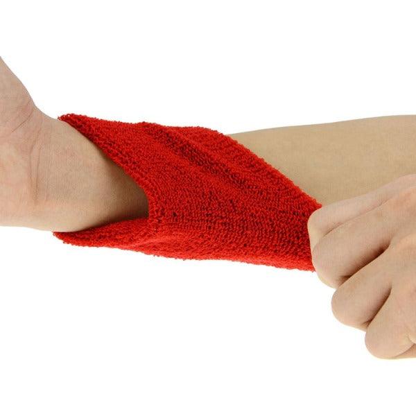 Unisex Sweat Wristbands - Sports Wrist Sweat Bands Wristbands Unisex 80s Fitness Sweatbands Gym Tennis Red Soccer - Tophatter Daily Deals