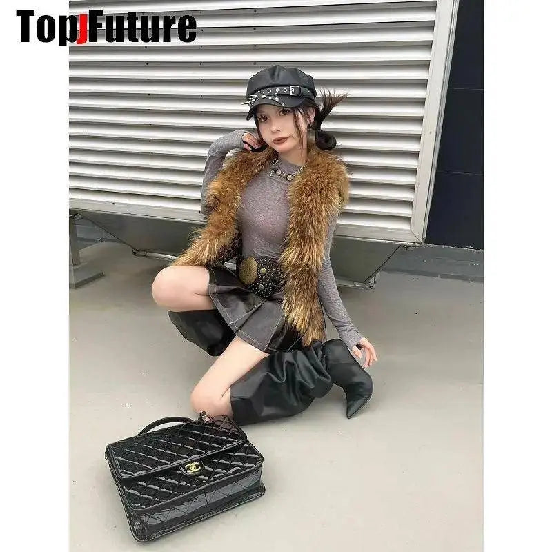 Unisex style Harajuku Gothic Lolita Hat Women Men Punk Biker Style beret subculture metal Cap Streetwear Rivet spike Arm Cap - Tophatter Daily Deals