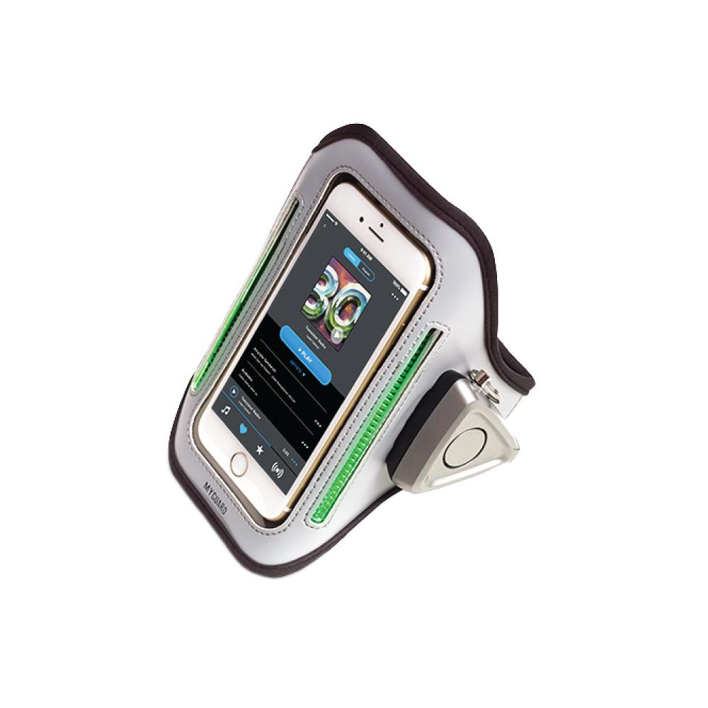 MYGUARD SPORT LED Armband & Safety Alarm w/Phone Holder Alarm - Tophatter Daily Deals