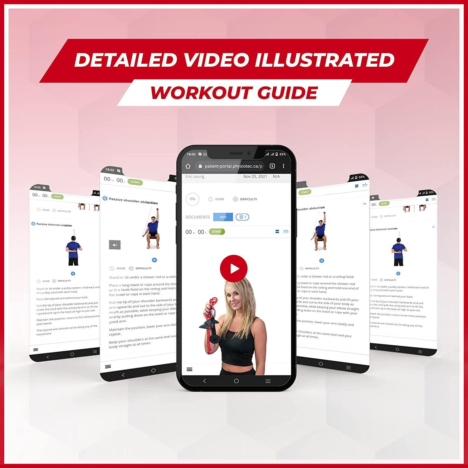 Shoulder Workouts Cables - Shoulder Workouts Pulley, Super Brace Shoulder Pulley Exercise Aid for Physiotherapy Exercise & Fitness - Tophatter Daily Deals
