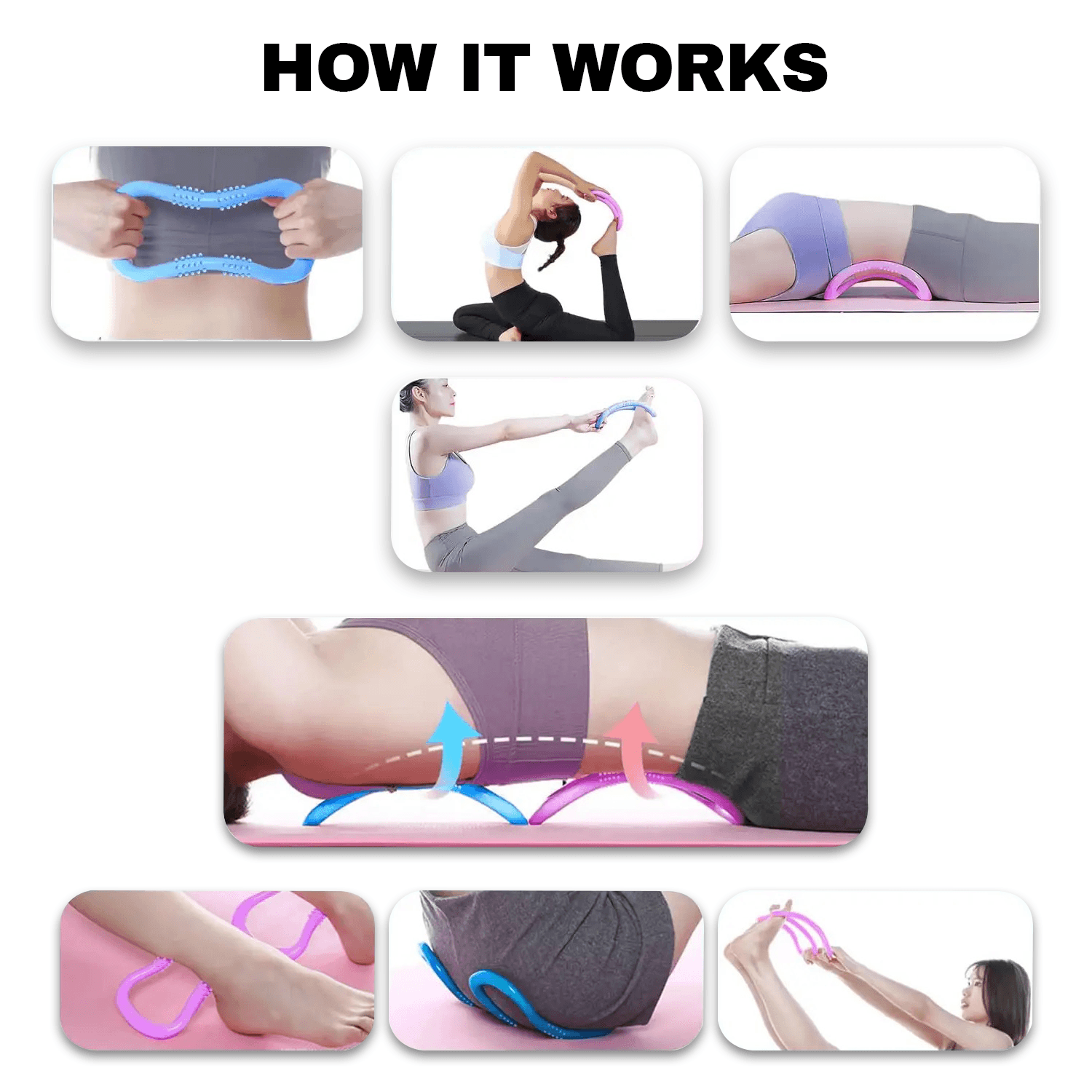 Core Balance Pilates Ring - Yoga Pilates Circle Equipment Ring Fitness Training Resistance Stretch Support Sports & Outdoor - Tophatter Daily Deals