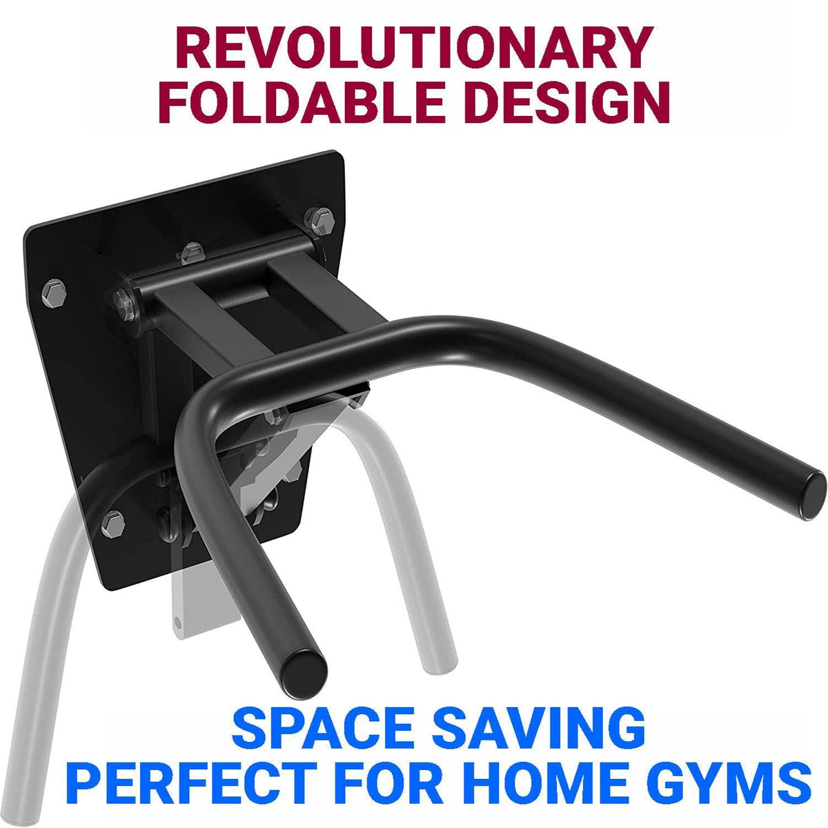 Wall Mounted Dipping Bars - Folding Wall Parallettes Bar For Calisthenics, Bodyweight and Weighted Dips, Pullups – Perfect For Home Exercise & Fitness - Tophatter Daily Deals