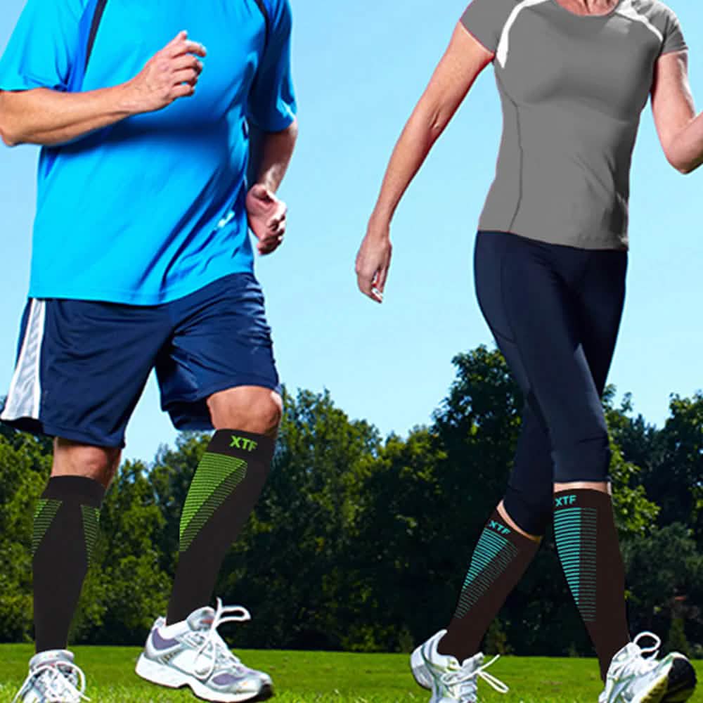 12-Pairs: Athletic Graduated Knee-High Compression Socks Health & Wellness - Tophatter Daily Deals