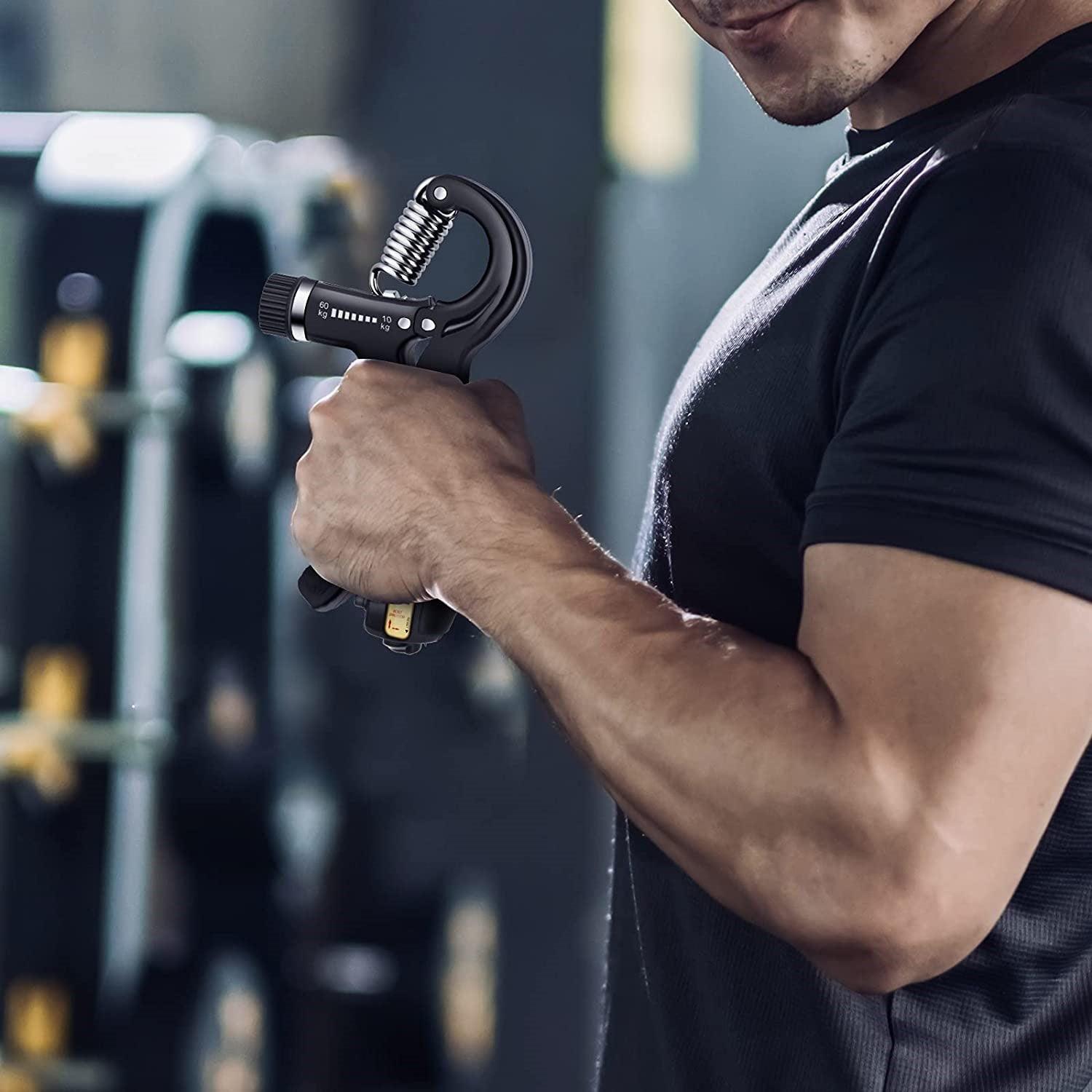 GRM Hand Grip Exerciser Strengthener with Counter - Forearm Trainer Workout Kit (6 Pack), Adjustable Resistance Grip Strength Trainer Exercise & Fitness - Tophatter Daily Deals