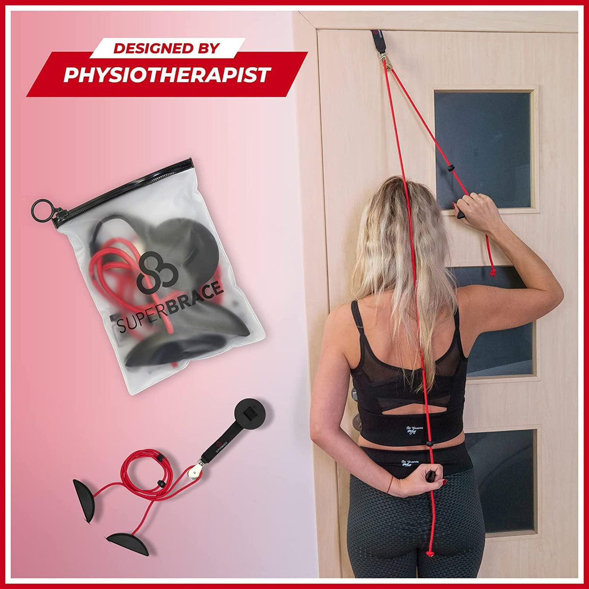 Shoulder Workouts Cables - Shoulder Workouts Pulley, Super Brace Shoulder Pulley Exercise Aid for Physiotherapy Exercise & Fitness - Tophatter Daily Deals