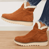 Insulating Women’s Winter Boots - Ankle Suede, Fleece Lined - Tophatter Daily Deals