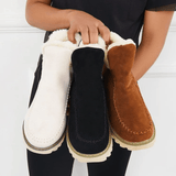 Insulating Women’s Winter Boots - Ankle Suede, Fleece Lined - Tophatter Daily Deals