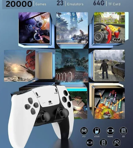 Mini Retro Game Console with 20,000 Classic Games - 4K HD Output, Dual Wireless Controllers - Tophatter Daily Deals