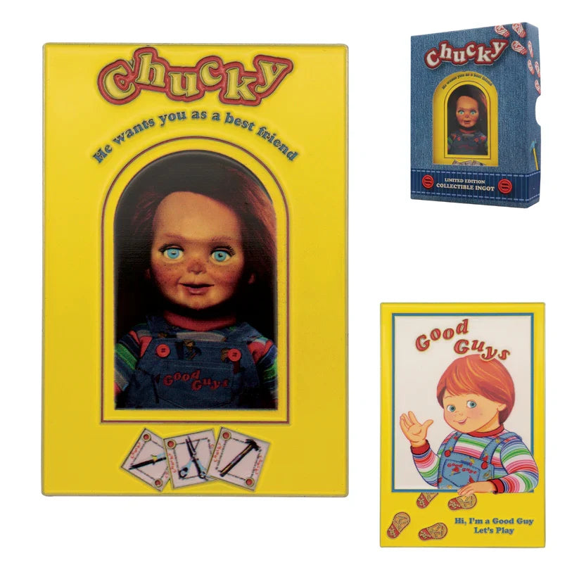 Child's Play - Chucky Limited Edition Ingot and Spell Card Replica Coin - Tophatter Daily Deals