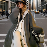 Warm Cozy Womens Hooded Coat - Oversized Sherpa, Winter Gray - Tophatter Daily Deals