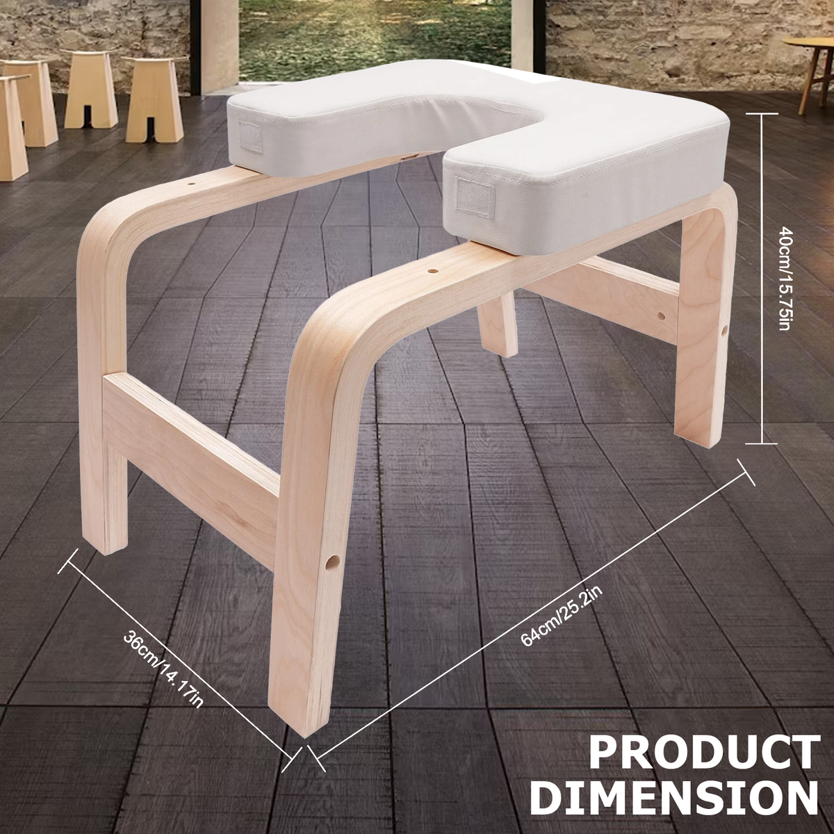 Feet Up Yoga Stool - Yoga Headstand Bench Exercise Inversion Stool Workbench Upside Down Chair Yoga - Tophatter Daily Deals