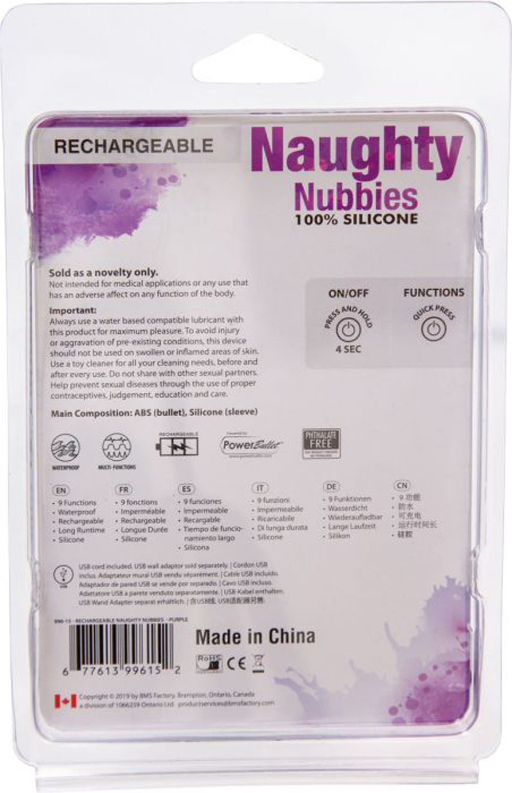 Naughty Nubbies Finger Vibe w Mini Powerbullet Purple Massager > Vibrators > Finger Vibrators - Tophatter Daily Deals