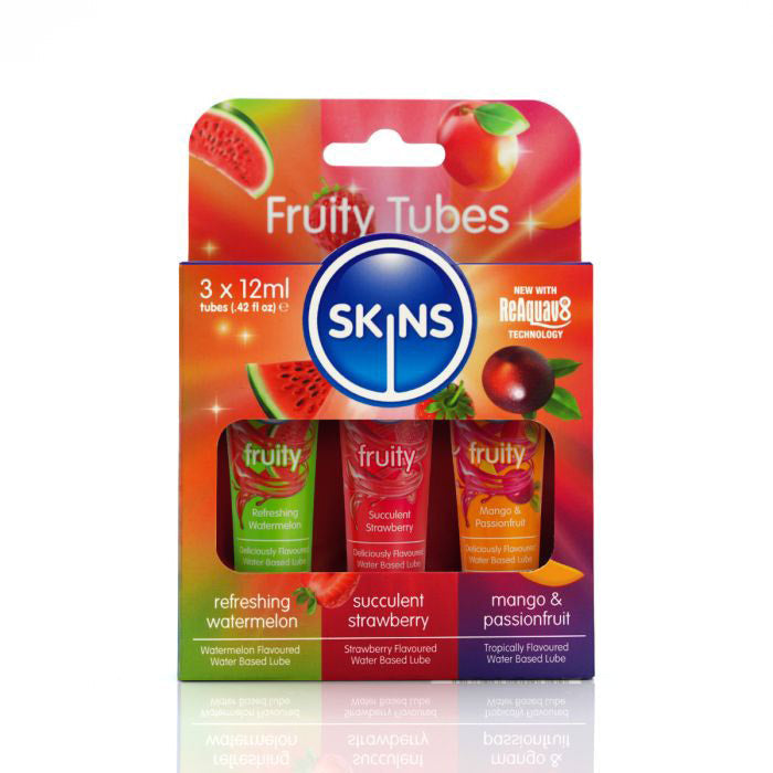 Skins Fruity Tubes 12ml Watermelon Strawberry Mango Lubricants > Lube > Flavoured - Tophatter Daily Deals
