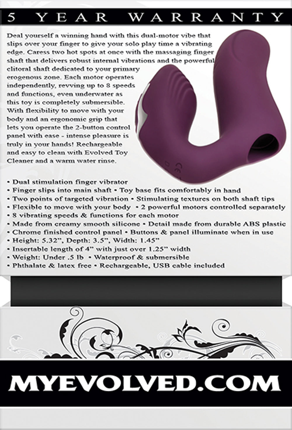 Evolved Helping Hand Dual Finger Stimulator > Vibrators > Finger Vibrators - Tophatter Daily Deals